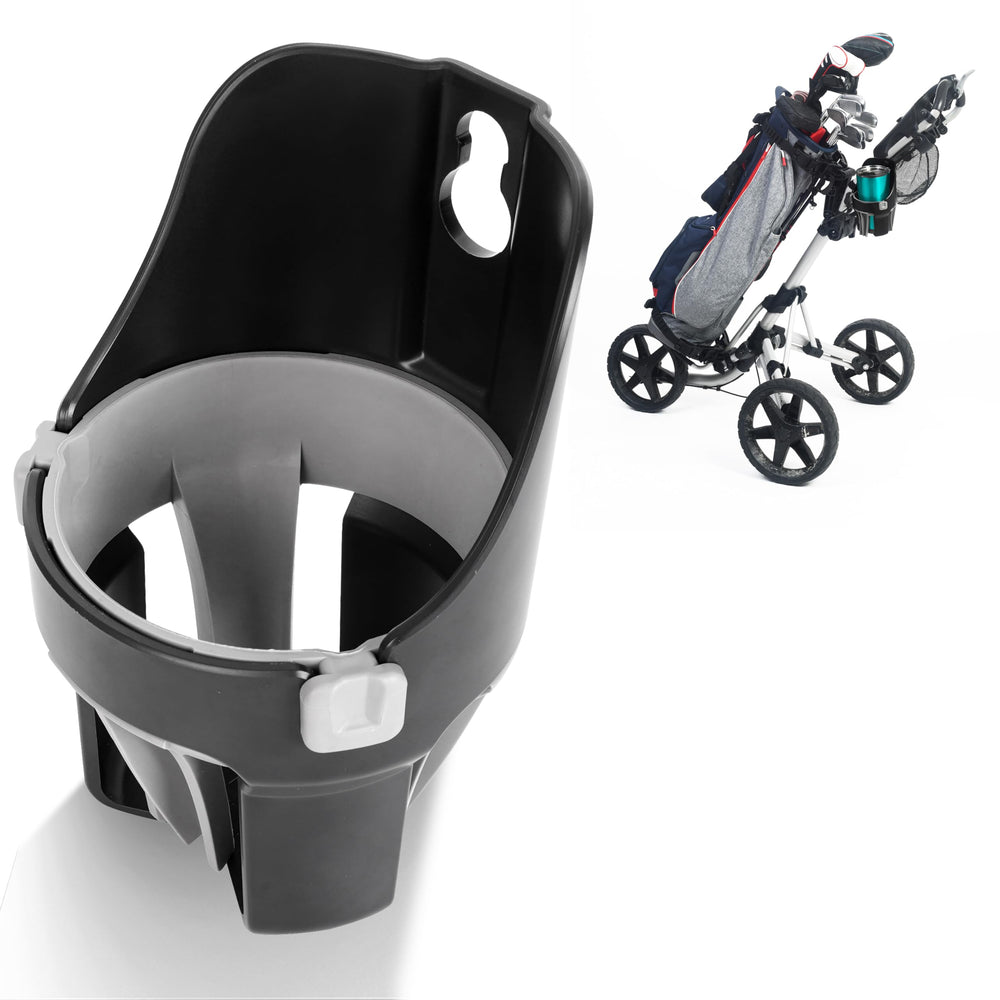 Tributary Brands golf push cart cup holder clip keeps drinks secure on the course