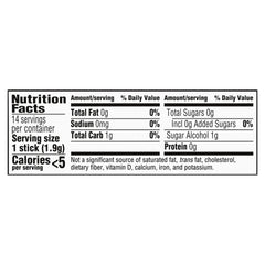 Trident Cinnamon Sugar Free Gum stick close-up reveals cinnamon flavor and smooth chew
