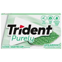 Trident Purely Spearmint gum ADA Accepted badge signals trusted after meals.