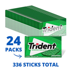 Trident Spearmint Sugar Free Gum bulk pack sealed for freshness.