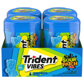 Trident Vibes Sour Patch Kids Blue Raspberry Bottle for on-the-go freshness.