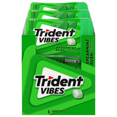 Trident Vibes Spearmint Rush gum bottle for quick refresh on the go.