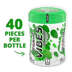 Gum shell with crystal coating highlighting bold spearmint flavor.
