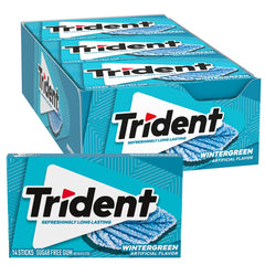 Trident Wintergreen gum packaging bulk for office freshness