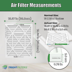 TRIGHTFILTERS MERV 8 pleated filter close-up shows robust pleats for airflow