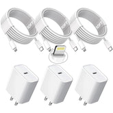 TrimDish 10ft iPhone charger box shows packaging for the triple-pack kit.