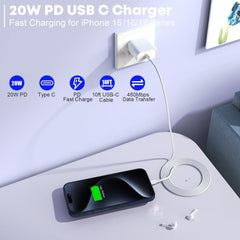TrimDish USB-C cable 10ft long for charging from bed to couch