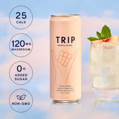 TRIP pour into a glass showing fine fizz and balance