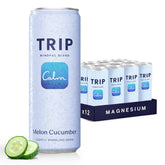 TRIP Lightly Sparkling Melon Cucumber bottle for refreshing adaptogen hydration.