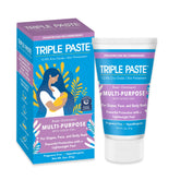 Triple Paste baby healing ointment tube front view showing easy rub-in protection for sensitive skin