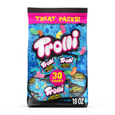 Trolli Mini Sour Brite Crawlers bag front showing colorful candy for sharing