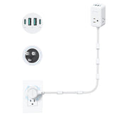 TROND 360 rotating outlet extender behind a sofa offers easy access to power