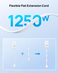 TROND flat head wall plug extension fits behind tight spaces