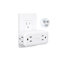 TROND surge protector extender with 360° rotating plug for flexible placement