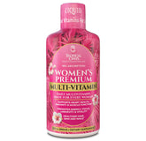 Tropical Oasis Premium Liquid Multivitamin bottle on a kitchen counter, supporting daily energy.