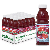 Tropicana Cranberry Juice bottle on the go with refreshing flavor.