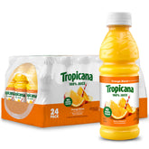 Tropicana Orange Blend 10 oz bottle showing real fruit flavor