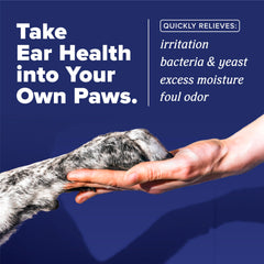 TropiClean HomeVet ear drops ingredients featuring miconazole and hydrocortisone.