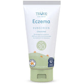 TruKid eczema mineral sunscreen bottle showing reef-safe protection for sensitive skin