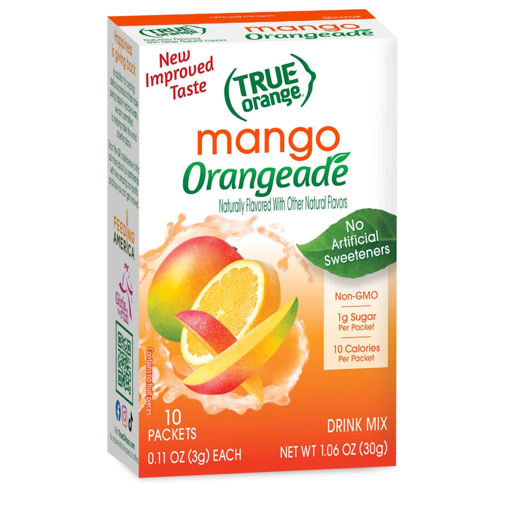 True Citrus Orange Mango Orangeade packet flavoring water on the go