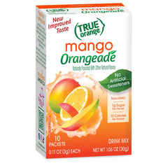 True Citrus Orange Mango Orangeade packet flavoring water on the go