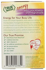 True Lemon Energy four-box collection showing convenient energy drink mix.