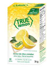 True Lemon packets dissolve into tea for a bright citrus lift.