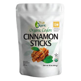True Organic Ceylon cinnamon sticks bulk bag, ideal for baking and beverages.