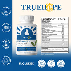 Truehope EMPowerplus Advanced packaging box signaling premium quality and science-backed formula.