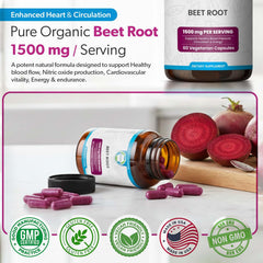TrueMed beetroot capsules 60-count USA-made bottle shown for reliability