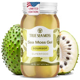 TrueSeaMoss sea moss gel bottle front, showcasing smooth texture for daily use.