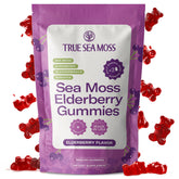 TrueSeaMoss gummies packaging front for easy daily wellness on the go.