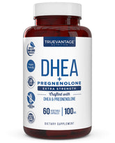 Truevantage DHEA with Pregnenolone bottle for daily hormone balance and energy.
