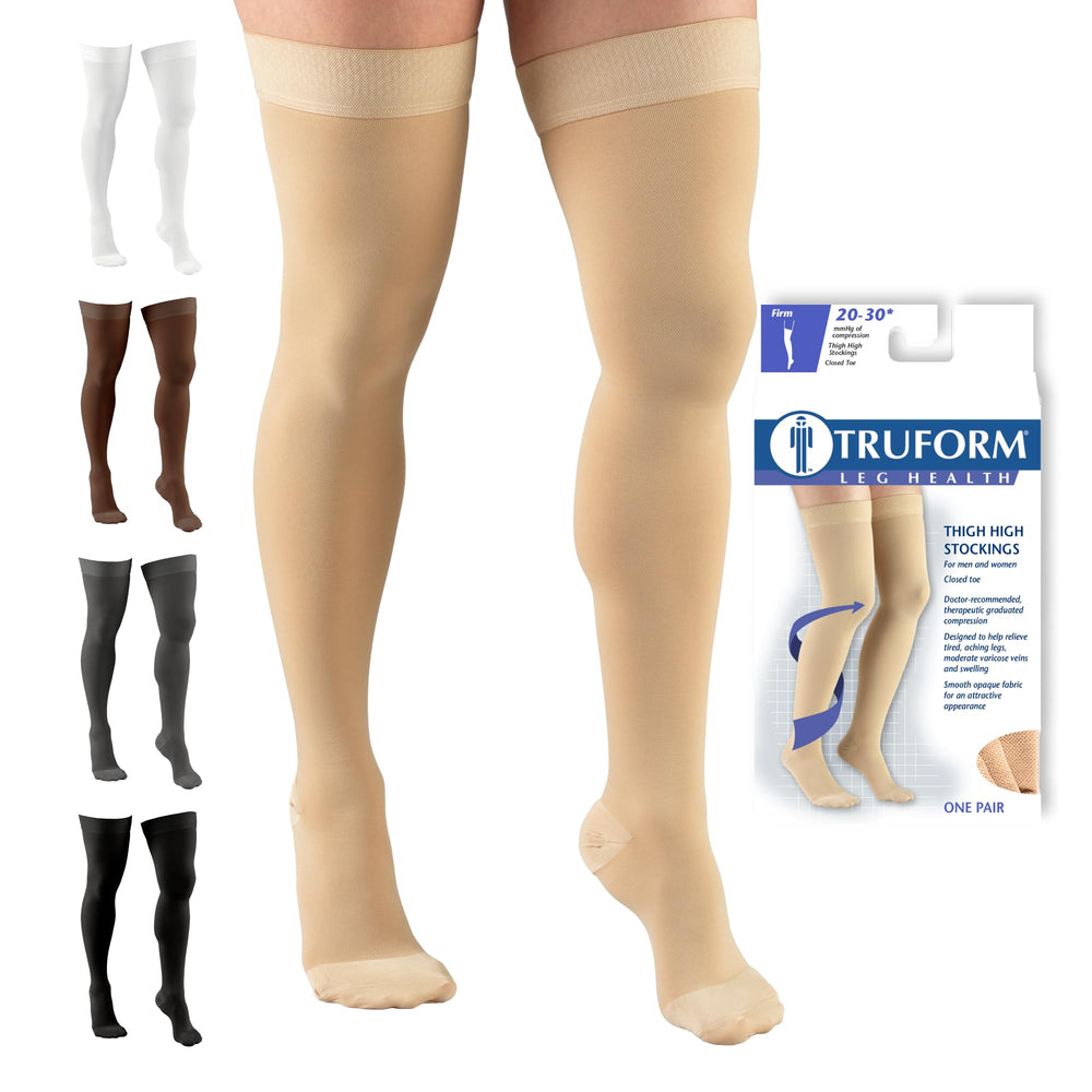 Truform 8868 thigh-high dot top for all-day comfort and secure fit