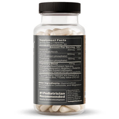 TruHeight Growth Capsules ingredients close-up featuring D, K, calcium and Ashwagandha for growth support