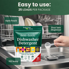 Truly Free dissolves quickly to tackle grease and residue.