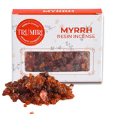 TRUMIRI Mirra resin jar showcases natural myrrh aroma for a calming environment.