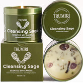 TRUMIRI Sage Candle 5oz glows softly to cleanse spaces and promote calm.