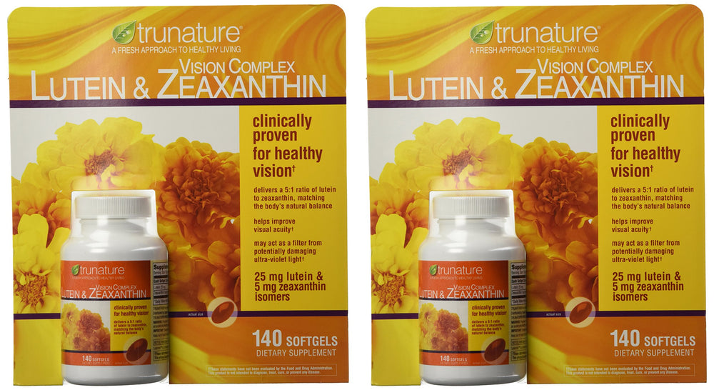TruNature Vision Complex bottle showing 280 softgels for daily eye support.