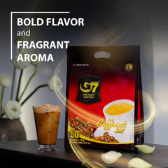 TRUNG NGUYEN Legend G7 travel-pack ready for travelers seeking instant coffee convenience.