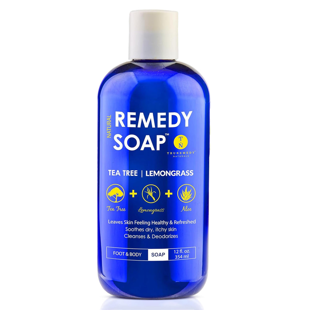 Truremedy Naturals Tea Tree & Lemongrass bottle with refreshing, skin-soothing cleanse
