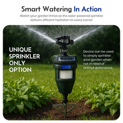 TRURID orbit rotating sprinkler provides wide lawn coverage for deterrence