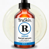 TruSkin retinol serum bottle close-up for nighttime renewal.