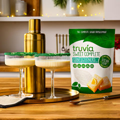 Creamy frosting made with Truvia Confectioners for sugar-free glaze