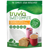 Truvia Sweet Complete granulated bag 32oz for all-purpose sugar replacement, keto-friendly and calorie-free.
