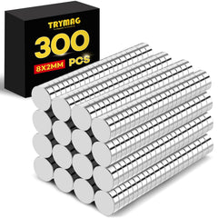 TRYMAG 300pc magnets in protective packaging for easy storage