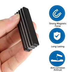 TRYMAG waterproof black magnet strip for kitchen and workspace.