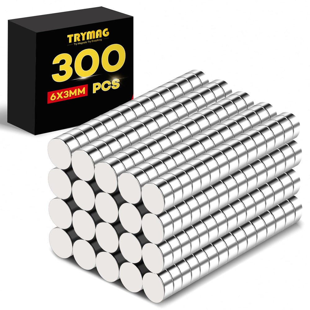 TRYMAG small-6x3mm magnets set for crafts and mini models.