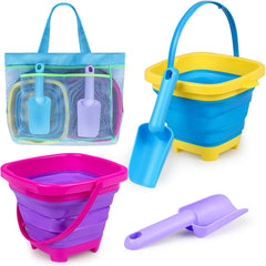TSDATOWR collapsible buckets 2-pack for easy storage and beach play