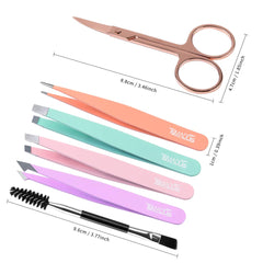 TsMADDTs curved scissor for precise eyebrow trimming.